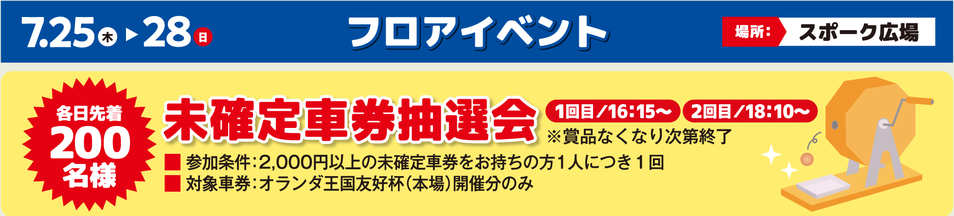 未確定車券抽選会